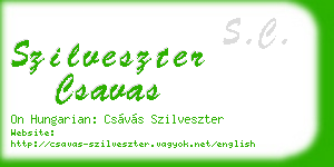 szilveszter csavas business card